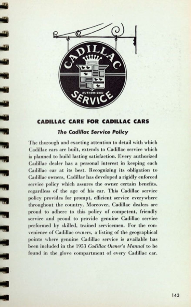 1953 Cadillac Salesmans Data Book Page 132